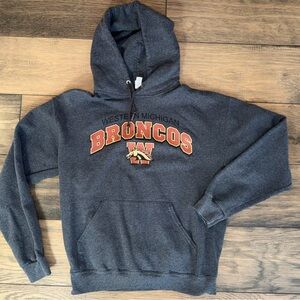 Western Michigan Broncos Dark Gray Hoodie Mens Medium